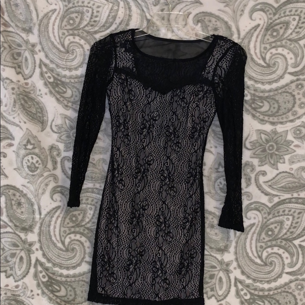 Black lace dress